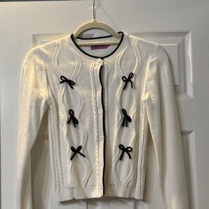 Edikted Cream Cardigan with Black Accents